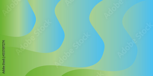 Green Abstract Background Soft Waves. Gradient Fluid Wave Banner Template Design. Luxury paper. subtle color variations, creating a smooth and calming abstract design for banner, wallpaper.