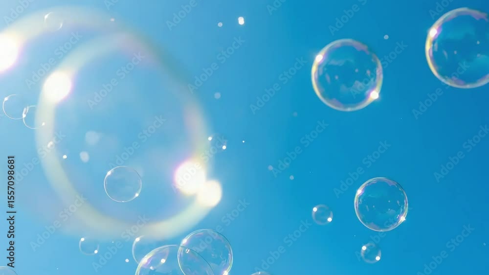 Bubbles floating against a bright blue sky, creating a whimsical and carefree atmosphere, perfect for backgrounds in playful or summer-themed designs Bubbles floating against a bright blue sky, creating a whimsical and carefree atmosphere, perfect for backgrounds in playful or summer-themed designs