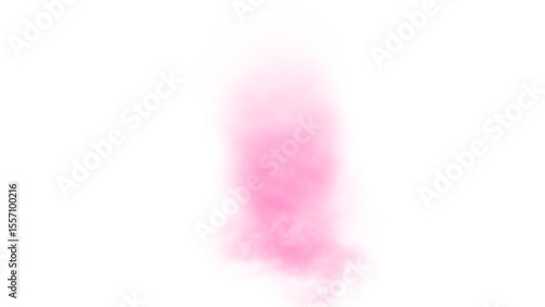 Ethereal pink smoke rises gently against a dark background, creating a mystical and abstract vaporous effect perfect for design.