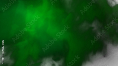 Emerald green smoke drifts across a dark background, offering a vibrant, abstract texture perfect for overlays and atmospheric designs.