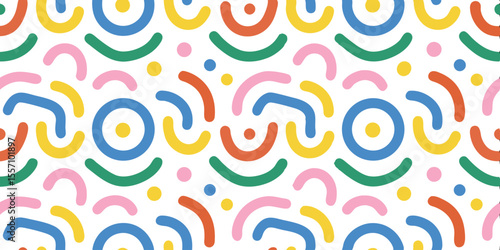 Geometric Colour Pattern : A seamless geometric pattern of vibrant colours, creating a playful and visually dynamic abstract design.