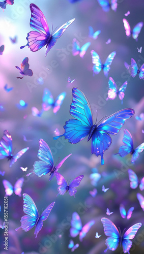 butterfly on a blue background
