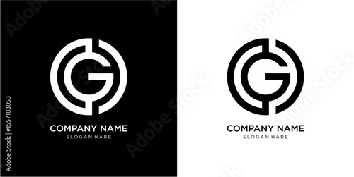 The G letter logo is a circle with a global shape
the initial logo of the letter g