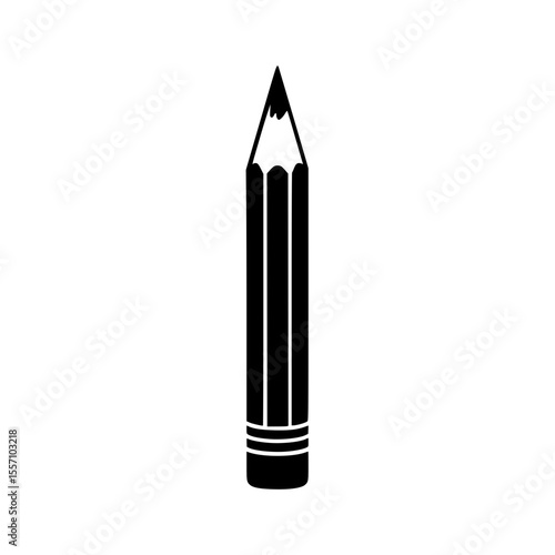 Black silhouette of a pencil
