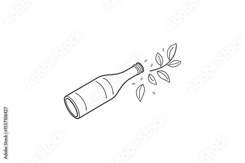 minimalist glass bottle upcycle eco icon