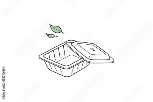 minimalist reusable food container icon