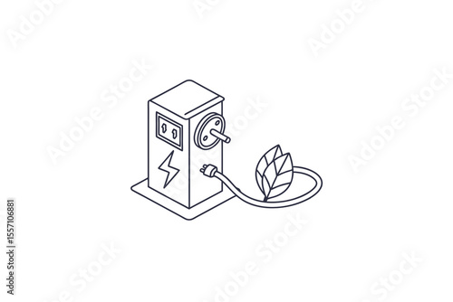 simple charging station plus icon