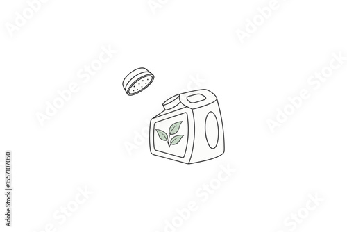 simple natural cleaning powder container