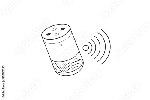 simple smart speaker icon minimal design