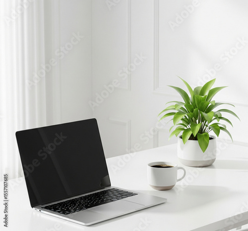 Wallpaper Mural A laptop in the office Torontodigital.ca