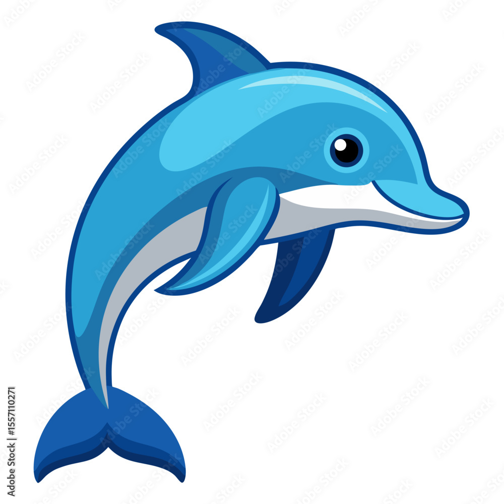 Fototapeta premium dolphin isolated on white background