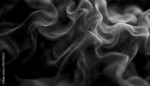 Elegant and Mysterious Black Fabric Texture with a Gritty Detail