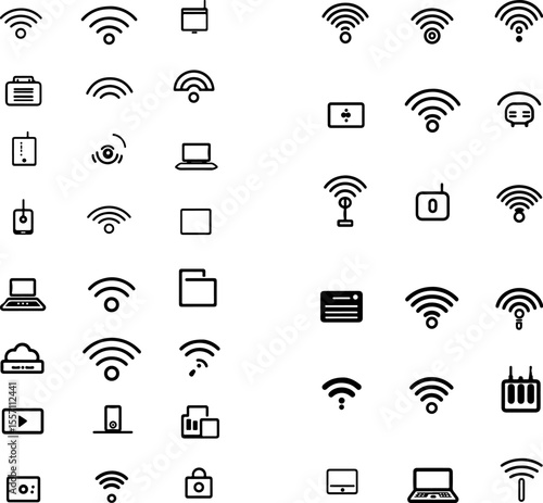 wifi icons wireless internet network Wi-Fi symbol Wi-Fi signal wireless connection Wi-Fi network signal strength Wi-Fi connection router Wi-Fi icon set wireless network connection hot