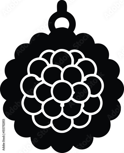 rudraksha beads vector icon