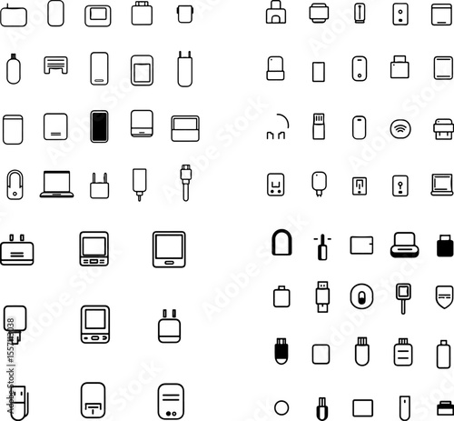 USB icons USB drive USB symbol flash drive USB port data transfer USB cable USB device USB connector external storage USB icon set USB charging file transfer portable storage USB plug
