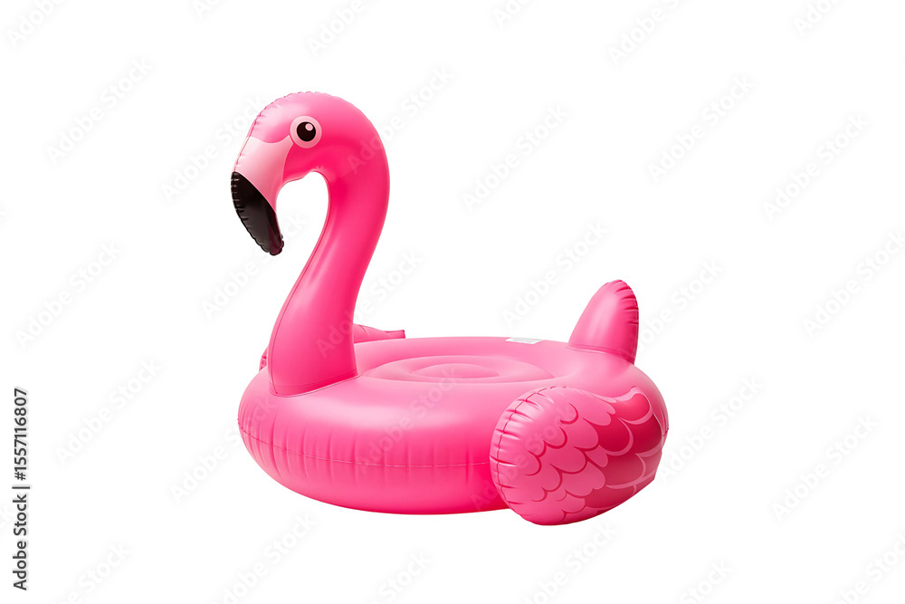 Pink inflatable flamingo pool float isolated on transparent background, ideal for tropical vacation themes, pool party concepts, summer lifestyle promotions, or beach holiday illustrations. Pink inflatable flamingo pool float isolated on transparent background, ideal for tropical vacation themes, pool party concepts, summer lifestyle promotions, or beach holiday illustrations.