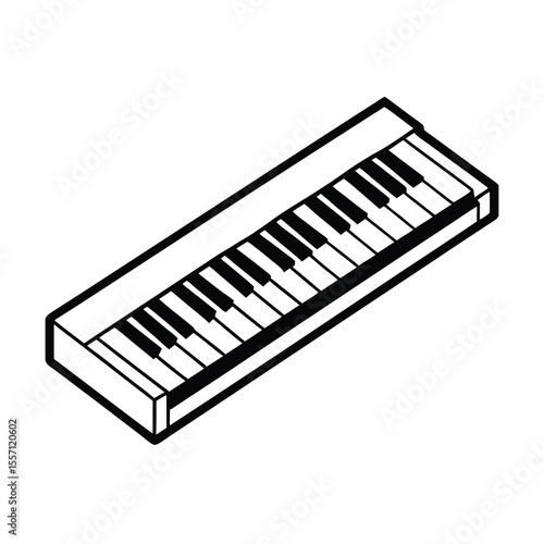 keyboard sheet line art illustration