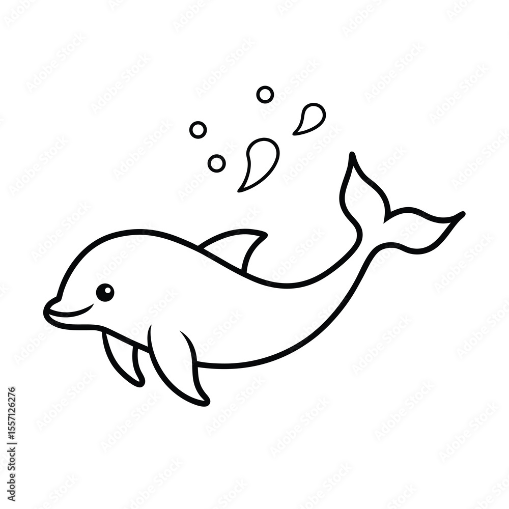 whale spray as swimming fish illustration whale spray as swimming fish illustration