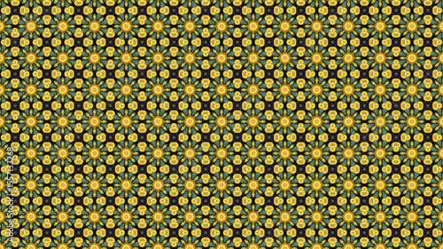 Premium and Colorful floral pattern with geometric design.