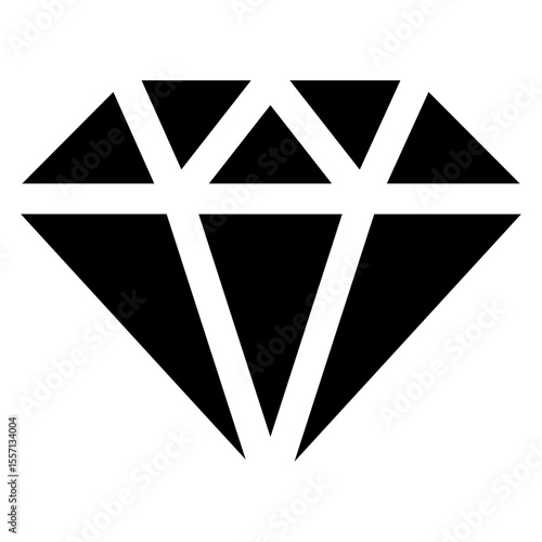 Icono silueta de diamante