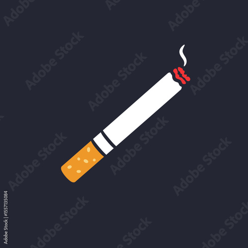Cigarette icon vector. Smoking logo illustration. Cigarette symbol vector on white background