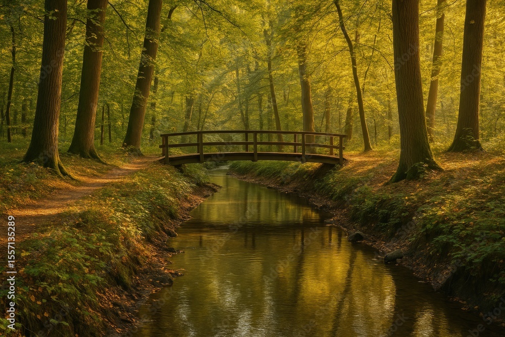 Obraz premium End of summer in woodland scenery
