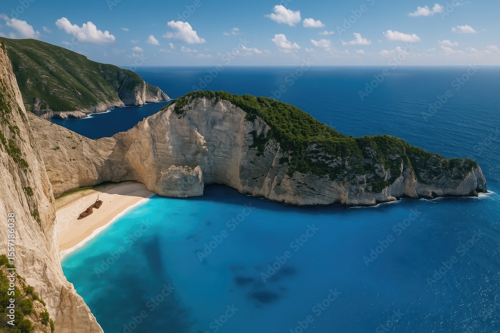 Obraz premium Iconic Coastal Destination Featuring a Renowned Shipwrecked Beach