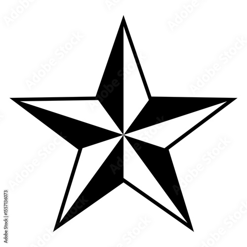 Icono silueta de estrella náutica