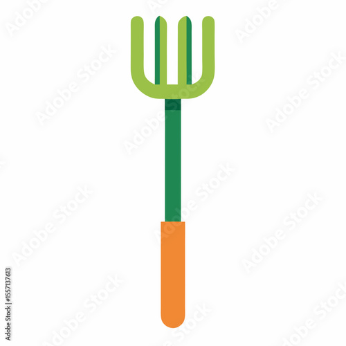 Garden Fork Icon | Generative AI Vector & Linocut Silhouette Design