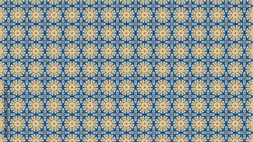 Premium and Colorful floral pattern with geometric design.