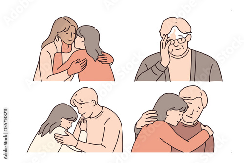 Empathy and Support in Moments of Vulnerability: Capturing human connection, empathy, and support in tender moments, the image encapsulates a spectrum of emotional responses