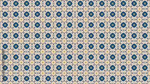 Premium and Colorful floral pattern with geometric design.