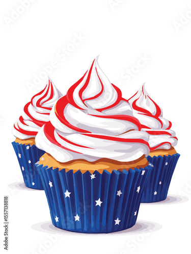 patriotic cupcakes with american flag