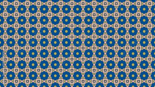 Premium and Colorful floral pattern with geometric design.