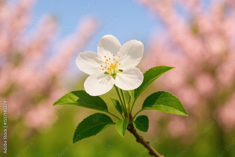 Obraz premium Fully blossomed amidst the peach blossoms