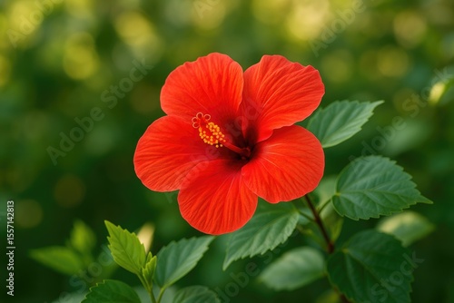 Wallpaper Mural The Hibiscus rosa-sinensis L. is a flowering shrub from the Malvaceae family native to East Asia. Torontodigital.ca