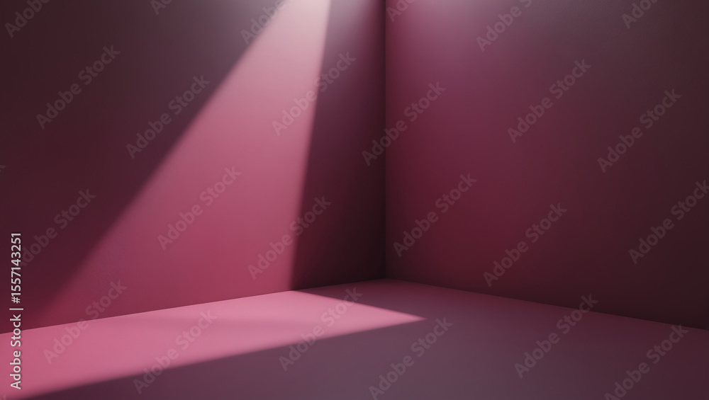 Minimalistic light background. burgundy wall with sunlight Minimalistic light background. burgundy wall with sunlight