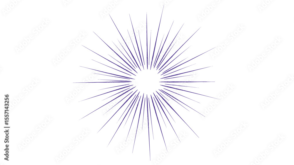 Fototapeta premium Purple Radial Starburst Vector Design