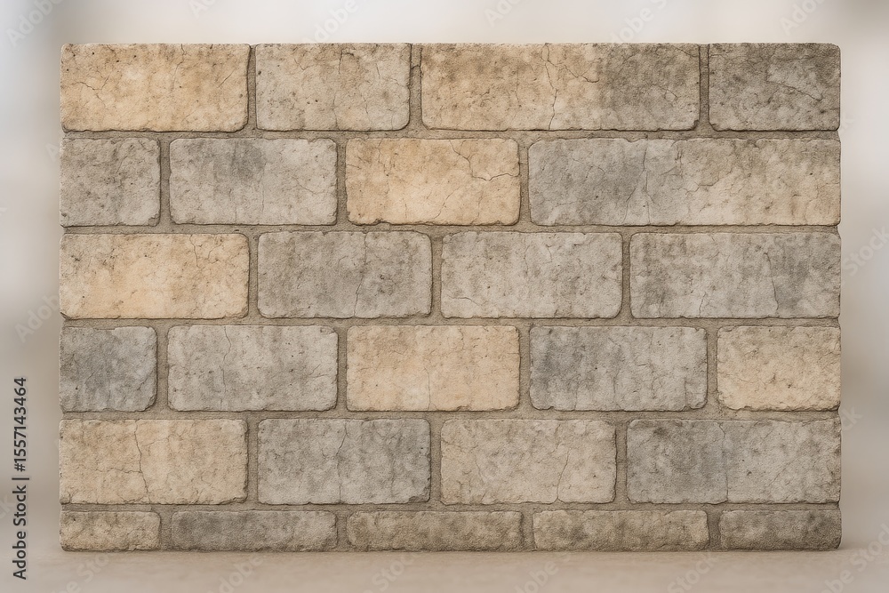 Obraz premium Vintage concrete masonry surface with textured pattern