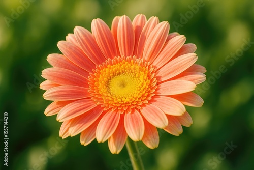 Vivid close-up of a vibrant gerbera flower