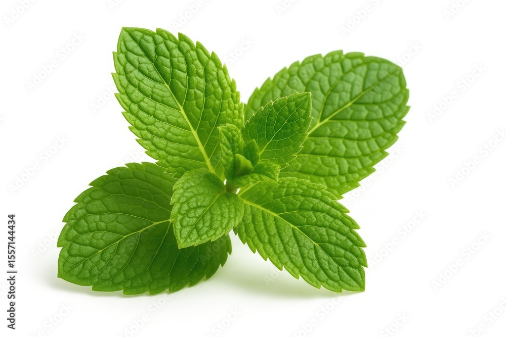 Clean mint leaf isolated on white background Clean mint leaf isolated on white background