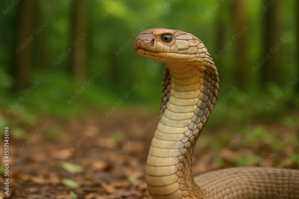 The towering and deadly serpent known as the king cobra The towering and deadly serpent known as the king cobra