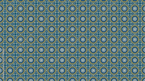 Premium and Colorful floral pattern with geometric design.