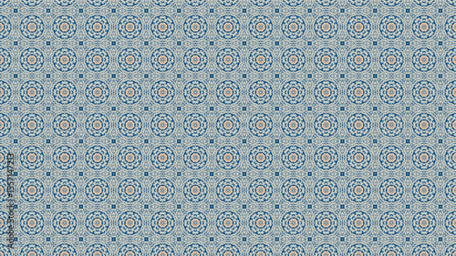 Premium and Colorful floral pattern with geometric design.