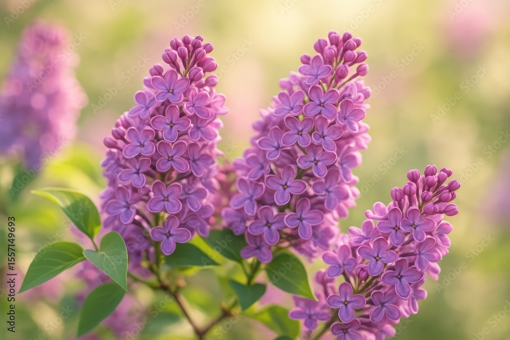 Obraz premium Elegant lilac blossoms as stunning wallpaper design