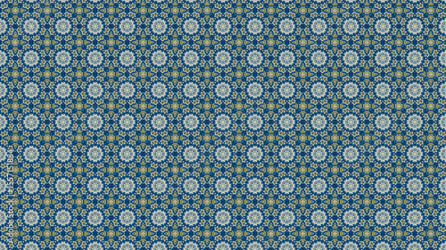 Premium and Colorful floral pattern with geometric design.