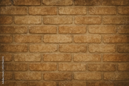 Textured rustic brick wall with vintage and abstract design as background