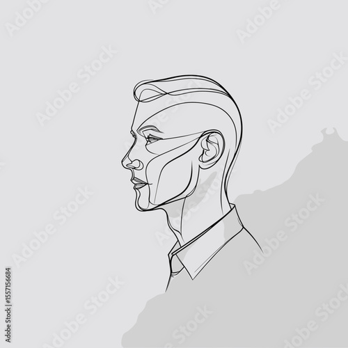 profile, man, sketch, outline, art, portrait, facial features, illustration, design, head, side view, simplicity, black and white, creativity, male, human figure, line art, face, expression, anatomy, 