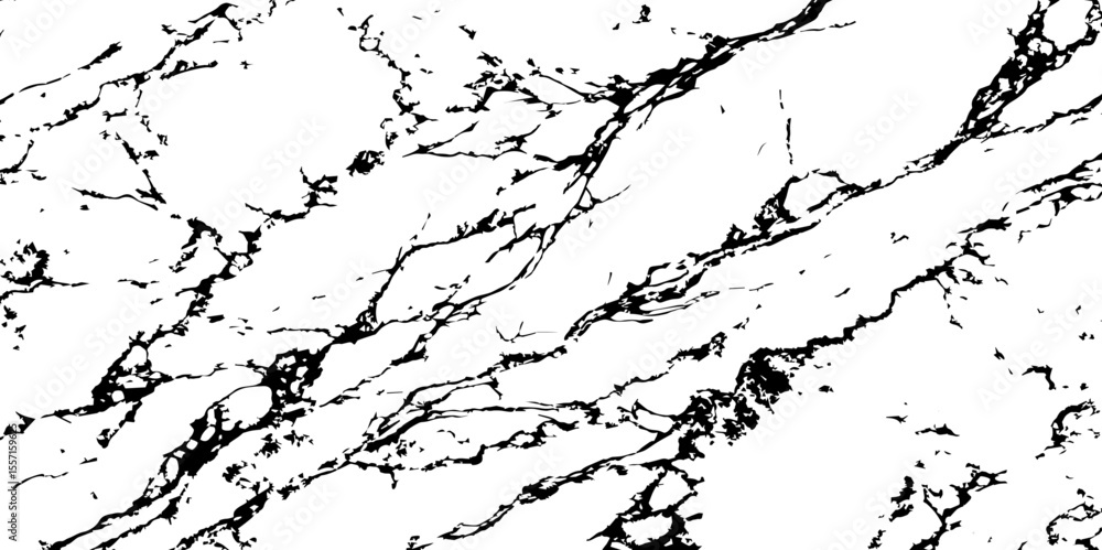 Fototapeta premium Generate a high-resolution, realistic image of a white marble slab with intricate black veining. Focus on capturing the natural flow and organic patterns of the veins.