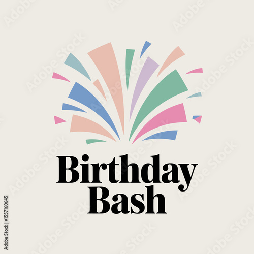  Modern typography for Birthday Bash